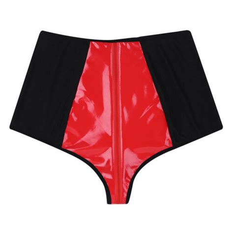 US Sexy Women Wet Look Leather G String Briefs Panties Thongs Lingerie Underwear EBay