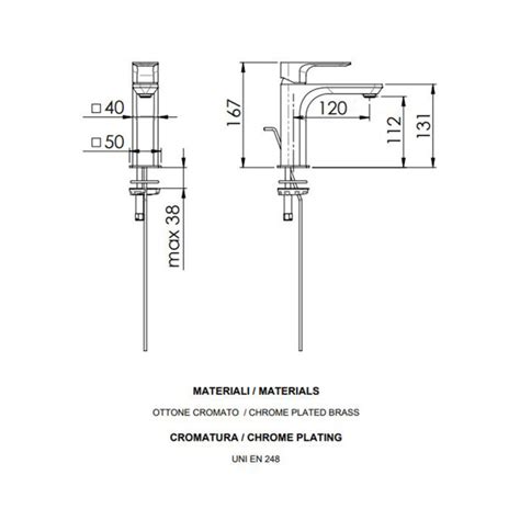 Mitigeur lavabo chromé avec vidage Tiara Monocommande STANDA