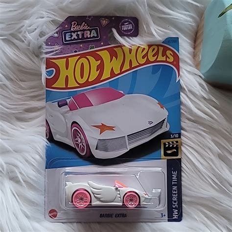 Hot Wheels Toys Hot Wheels Barbie Extra Hw Screen Time White Car