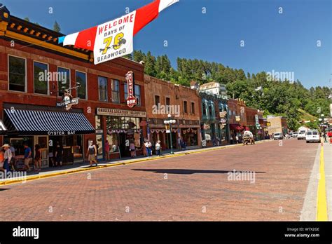 main street in Deadwood during Days of 76 celebrations Stock Photo - Alamy