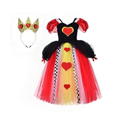 Ibakom Enfants Filles Princesse Alice Costume Reine Des Coeurs Hall