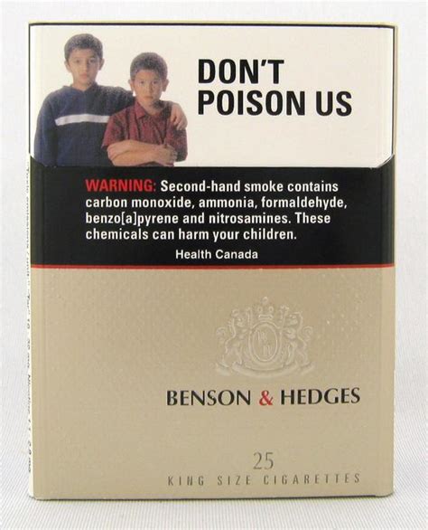 Benson and Hedges (Gold) L-25-H - Canada - Cigarettes Pedia