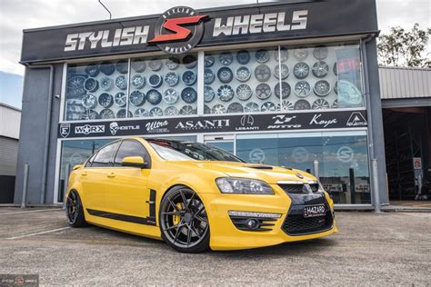 HSV Commodore VE GTS Yellow With Envizio EFS4 Aftermarket Wheels