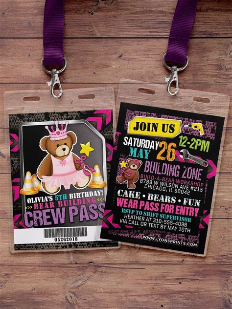 Build Bear Birthday Party Invitation, Teddy, Boy Birthday, Girl ...