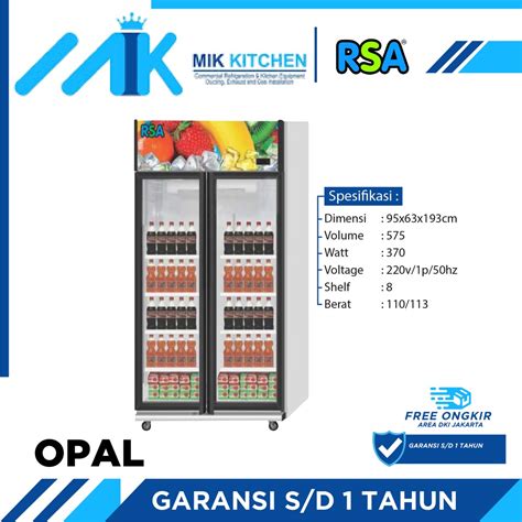 Jual Rsa Showcase Pintu Opal Display Cooler Shopee Indonesia