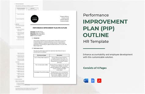 Performance Improvement Plan (PIP) Outline HR Template in Word, PDF, Google Docs - Download ...