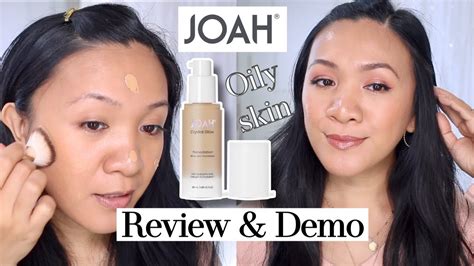 New Joah Beauty Crystal Glow Primedation Foundation Review And Demo Oily