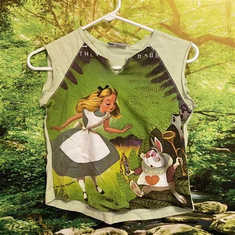 Super Cute Vintage Disney Alice In Wonderland Tank Depop