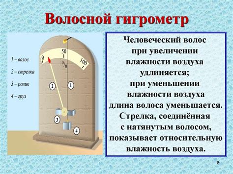 Волосной гигрометр. Психрометр - презентация онлайн