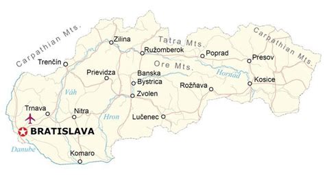 Map of Slovakia - GIS Geography