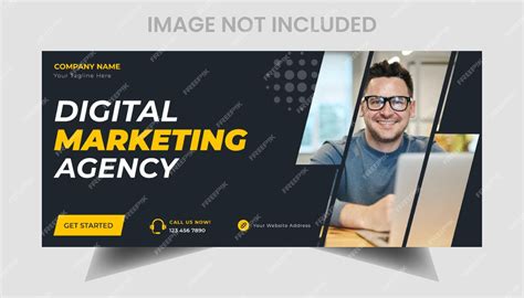 Premium Vector Digital Marketing Agency Facebook Cover Template