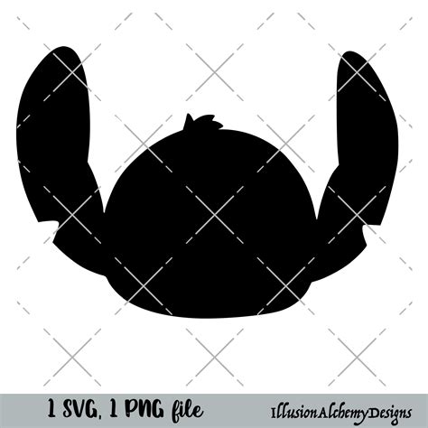 Stitch Head Silhouette SVG and PNG Digital Files - Etsy