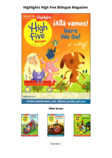 Calam O Highlights High Five Bilingue Magazine