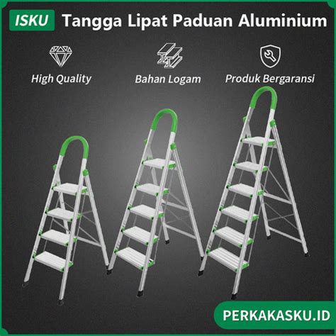 Promo Isku Tangga Lipat Aluminum Multifungsi Tangga Lipat Portable