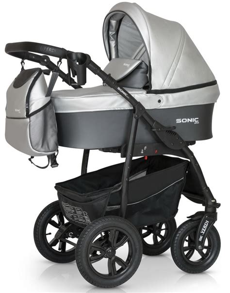Детская коляска Verdi Sonic plus Pro 3 в 1 02 серебро-серый