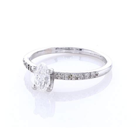 0 59 TCW Diamond Ring 14 Kt Gold Ring 0 40 Ct Diamant Diamant