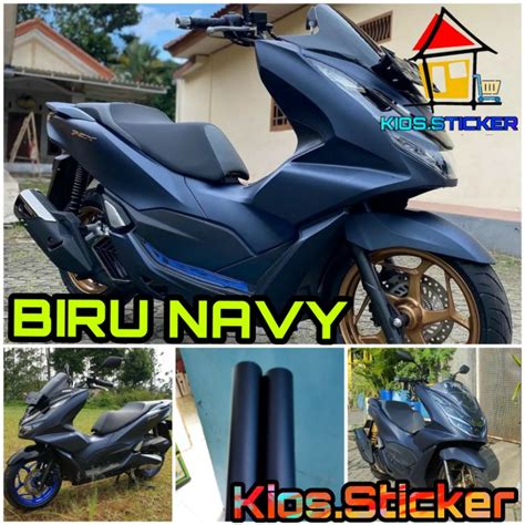 Jual Stiker Skotlet Biru Navy Metalik Doff Sticker Warna Blue Navy