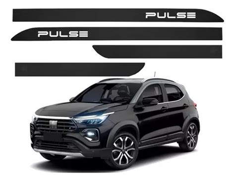 Jogo Friso Lateral Porta Fiat Pulse Preto Vulcano 2021 2022