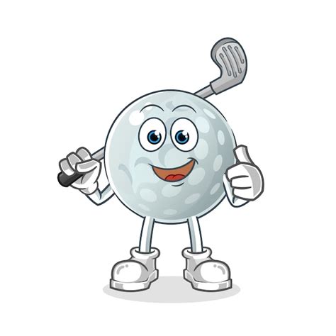 Premium Vector Golf Ball Cartoon Character