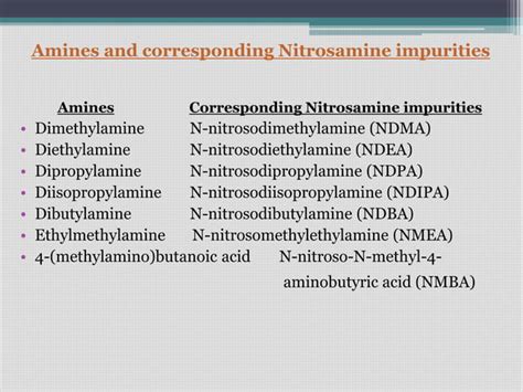 Nitrosamine Impurities Pptx