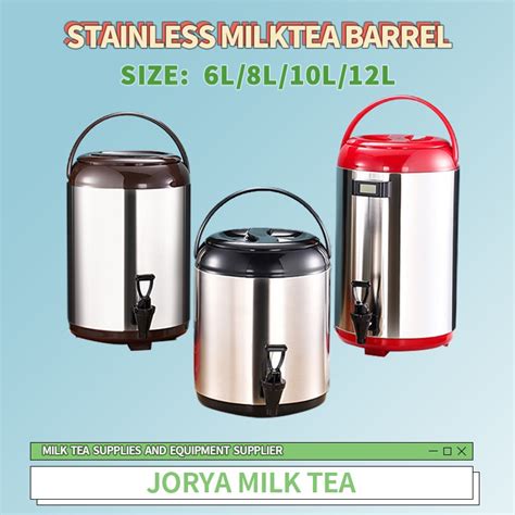 Milk Tea Thermos Bucket Stainless Steel Tea Bucket Tea Barrel Water Jug