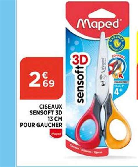 Promo Ciseaux Sensoft D Cm Pour Gaucher Maped Chez Bi