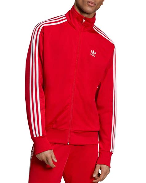 Adidas Originals Firebird Tricot Track Jacket In Scarlet Red Red For