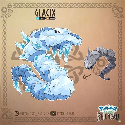 Mykel Ryan on Instagram Glacix Classification Ice Snake Pokémon Type