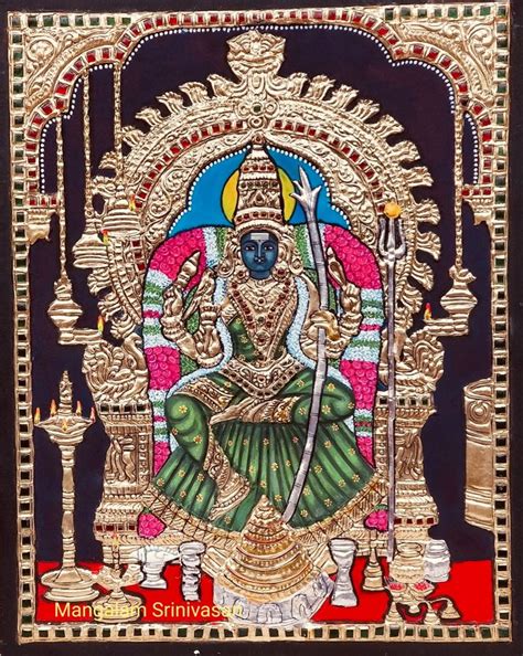 Indiana Thanjavur Tanjore Painting Kali Goddess Durga Maa