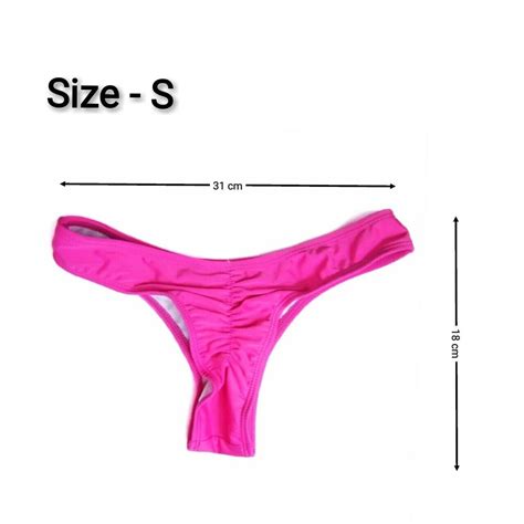 Brasilianische Style Bikini String Damen Badehose Badeanzug Rosa Pink