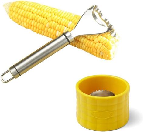 C Corn Slicer Peeler Thresher And Cob Corn Stripper Tool Kitchen Cob