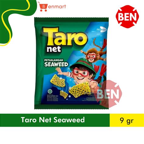 Jual Snack Taro Net Seaweed 9g 9gr 9 G Gr Rumput Laut Chiki Kecil Murah