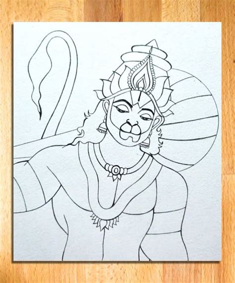 How To Draw Lord Hanuman With Pencil Easy Pencil Sketch For Beginners