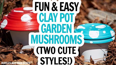 Diy Clay Pot Mushrooms Garden Toadstools Terra Cotta Pot Mushroom