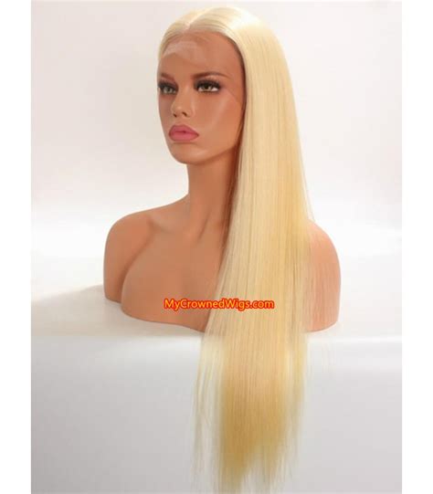 613 Blonde Color 13 6 Deep Parting Silk Straight Human Hair
