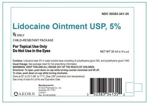 Lidocaine Ointment Fda Prescribing Information Side Effects And Uses