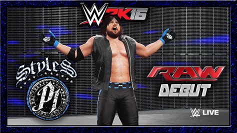 WWE 2K16 AJ Styles CAW Formula Entrance Finisher YouTube