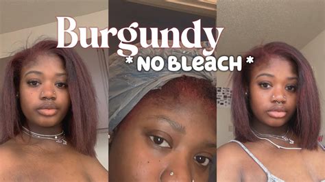 How To Dye Hair Burgundy Without Bleach Youtube