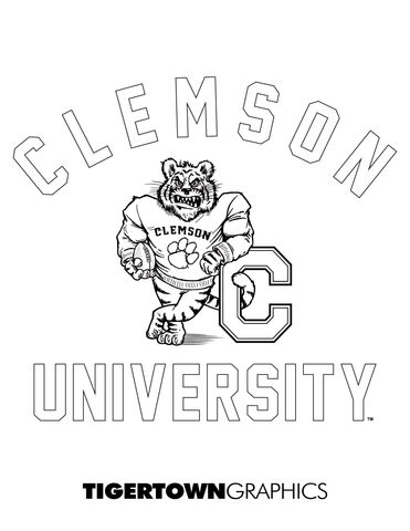 Clemson Tigers Coloring Pages - Learny Kids