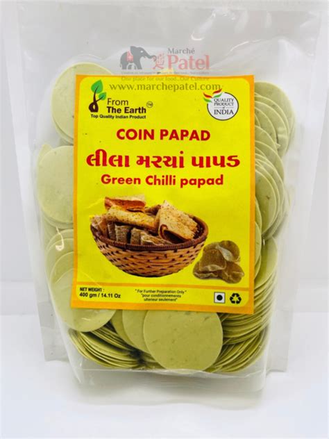 FTE Coin Papad Green Chilli 400g Marché Patel