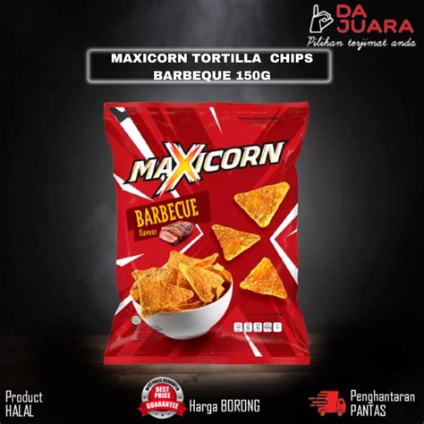 Halal Maxicorn Tortilla Chips Nacho Cheese Barbecue Flavour G