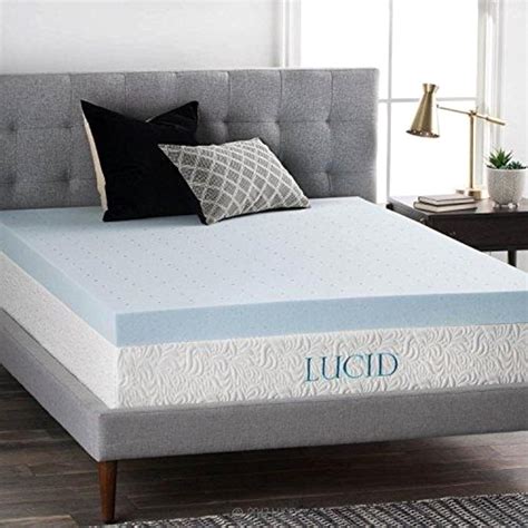 Lucid Comfort Collection Queen Sized Gel Memory Foam Mattress Topper