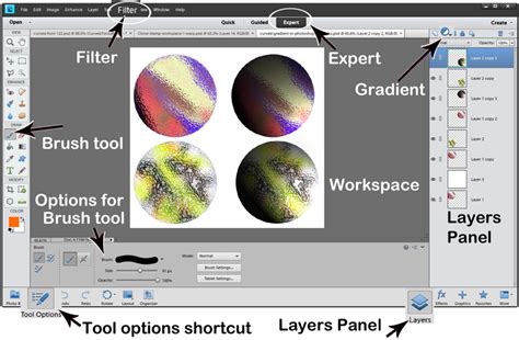 How to make curved gradient in photoshop elements