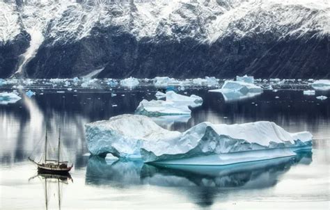 Wallpaper Boat, sailing, icebergs, Greenland for mobile and desktop ...