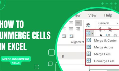 How To Unmerge Cells In Excel Merge And Unmerge Cells Earn And Excel