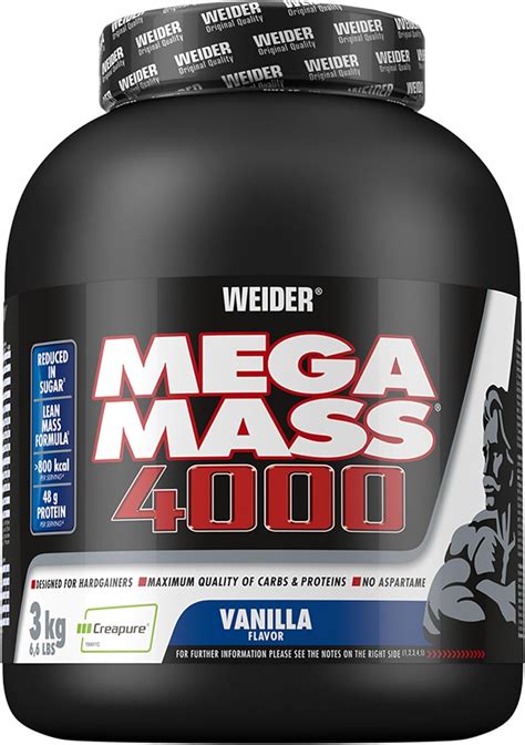 Weider Mega Mass 4000 Weight Gainer Shake With Protein Creapure