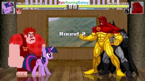 Twilight Sparkle Wreck It Ralph VS Major Force Batman In A MUGEN