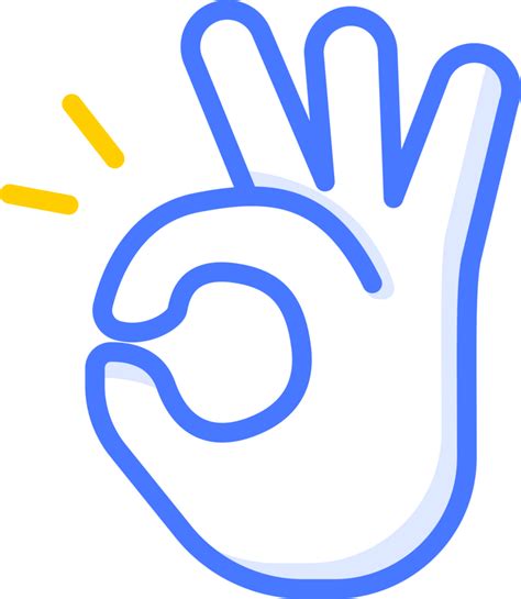 Ok Hand Icon Emoji Sticker 27386551 Png