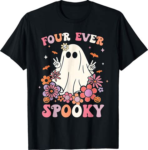 Hot Trending Kiraa Tee With Four Ever Spooky 4Th Birthday Party Decorations Unisex S 5Xl T Shirt