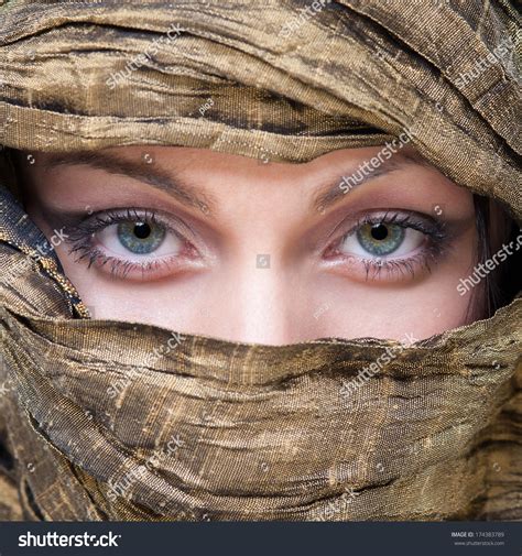 Portrait Veiled Woman Beautiful Eyes Stock Photo 174383789 Shutterstock